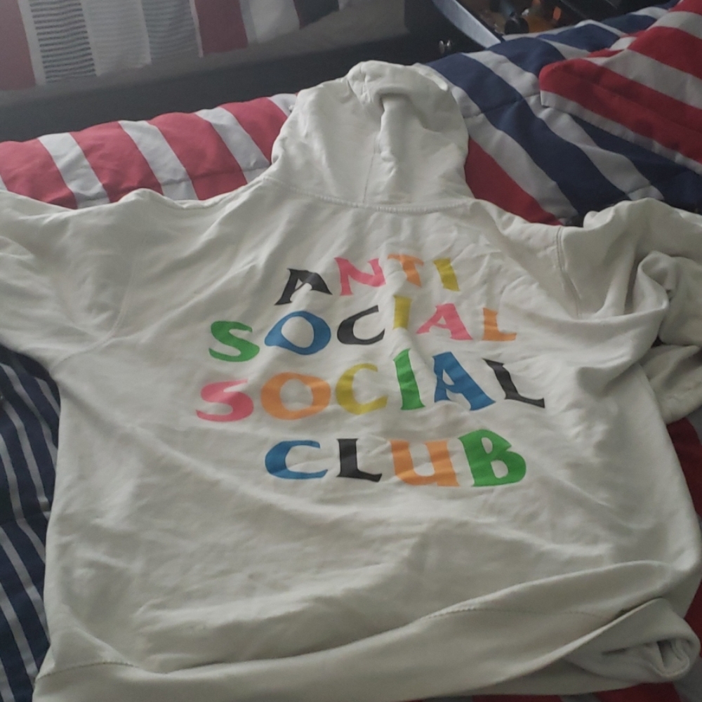 Anti social social club rainbow hoodie